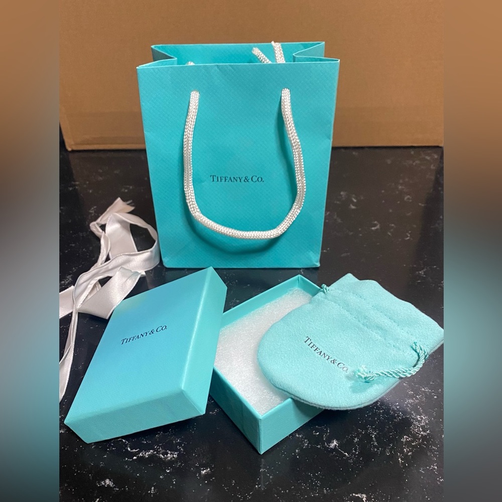 Small Empty Tiffany bag, box, pouch, and ribbon